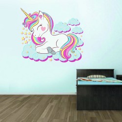 Παιδικό Αυτοκόλλητο Τοίχου - Μονόκερος 01